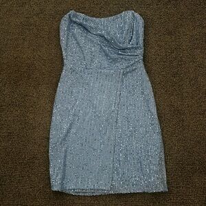 Baby blue sequin dress in a size small